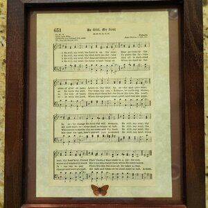 Handcrafted wall art of vintage hymn (Antique hymn page)